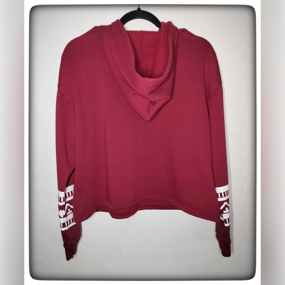 Coca-Cola Burgundy & White Holiday Hoodie Sz 1X - Picture 5 of 6